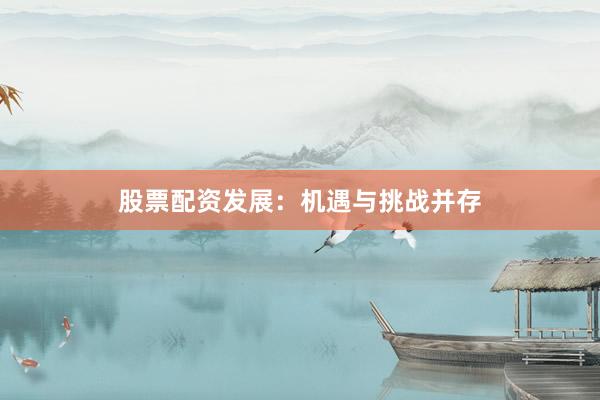 股票配资发展：机遇与挑战并存