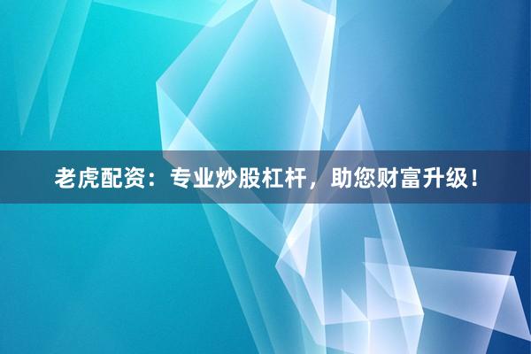 老虎配资：专业炒股杠杆，助您财富升级！