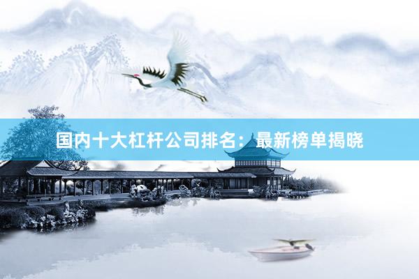 国内十大杠杆公司排名：最新榜单揭晓