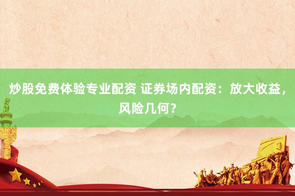 炒股免费体验专业配资 证券场内配资：放大收益，风险几何？
