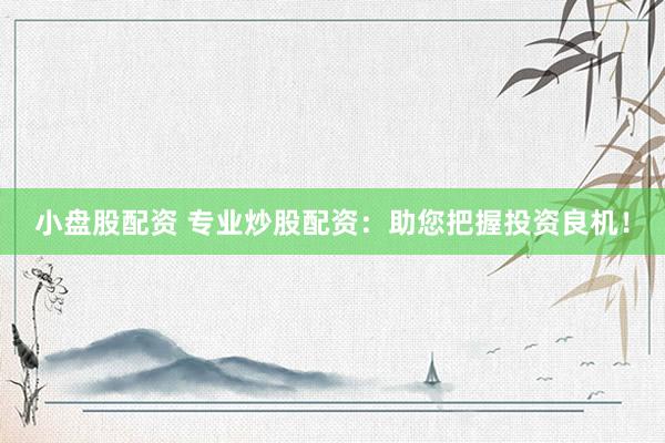 小盘股配资 专业炒股配资：助您把握投资良机！