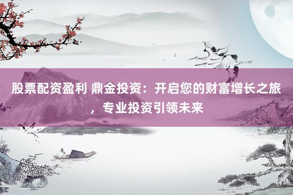 股票配资盈利 鼎金投资：开启您的财富增长之旅，专业投资引领未来